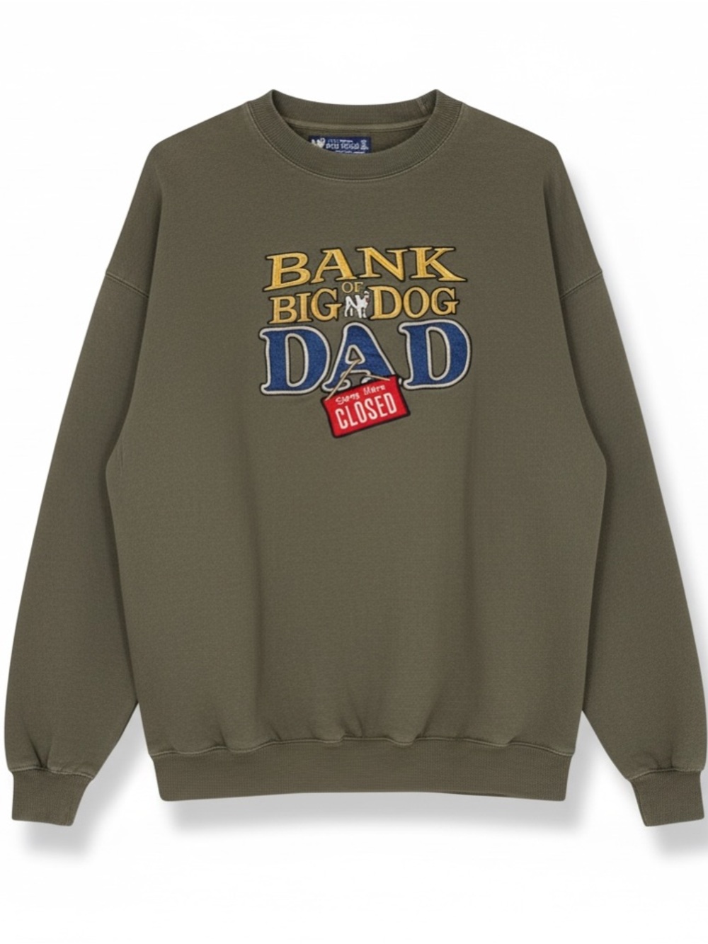 Olive Green Big Dogs Graphic Crewneck Sweatshirt - Men